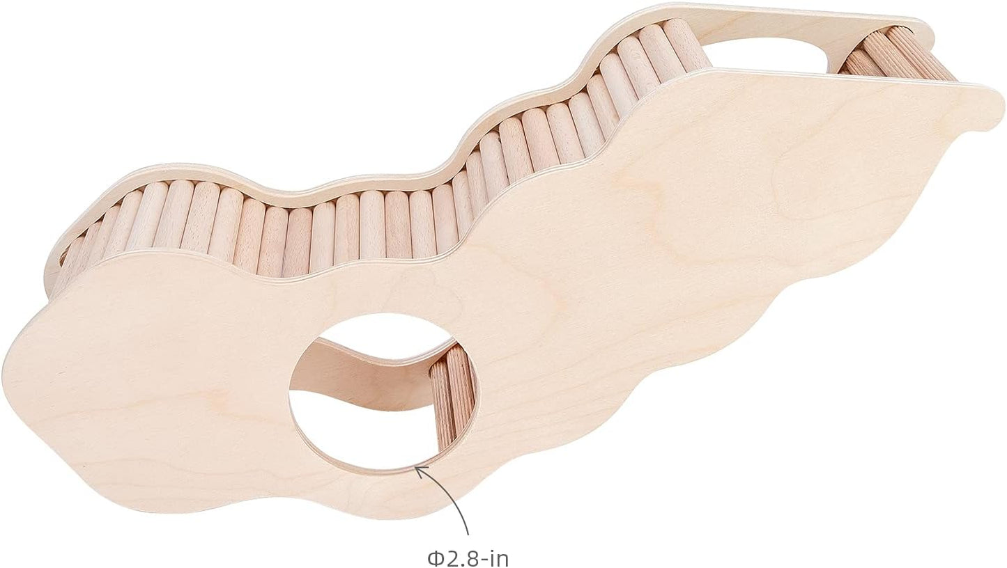 Niteangel Hamster House w/Climbing Ladder for Hamsters Gerbils Mice or Similar-Sized Pets (Secret Peep Tunnel Hamster Hut)