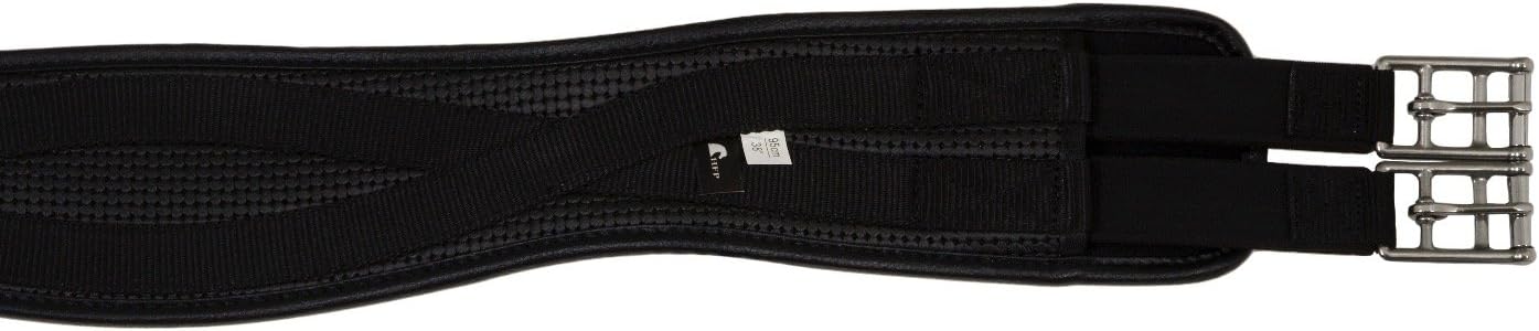 PVC Contoured English Girth with Double Elastic: 32" to 58"