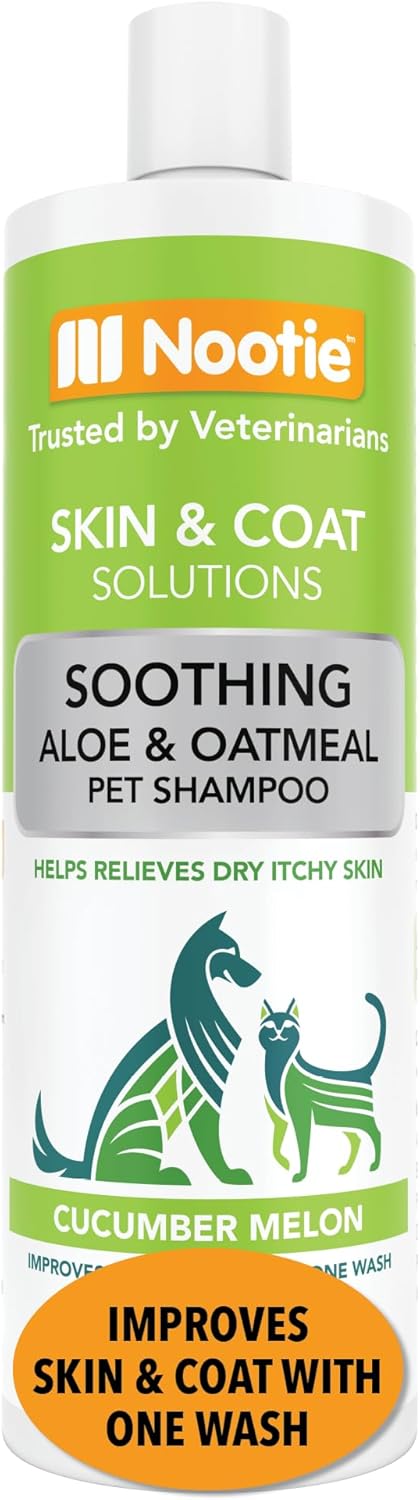 Nootie - Oatmeal Pet Shampoo for Sensitive Skin - Revitalizes Dry Skin & Coat - Natural Ingredients - Gentle Shampoo - Cleans & Conditions