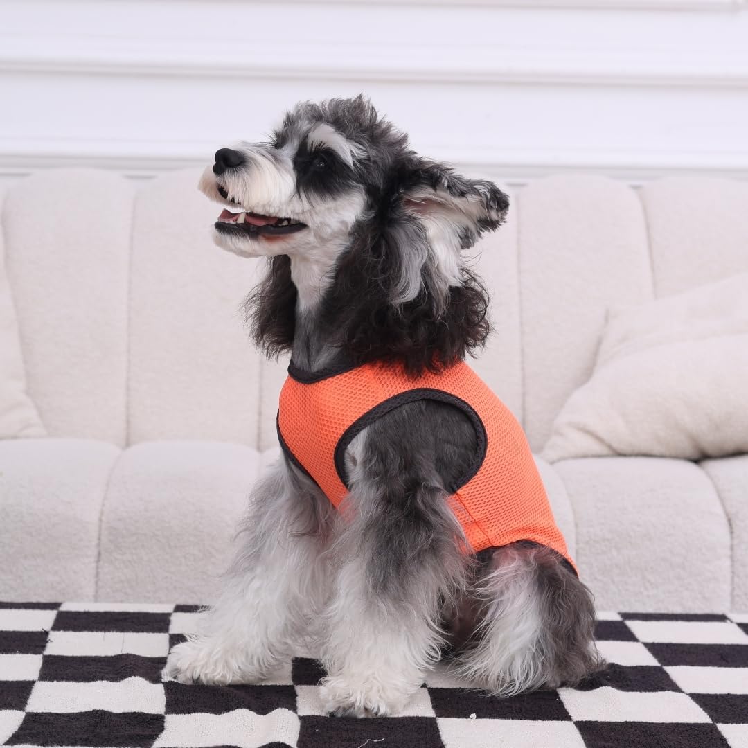2 Pack Cooling Shirts for Dogs, Lightweight Mesh Breathable Dog Clothes for Medium Dogs Boy Girl,Sun-Protection Sleeveless Shirts for Dog&Cat Puppy Vest Pet Apparel - L
