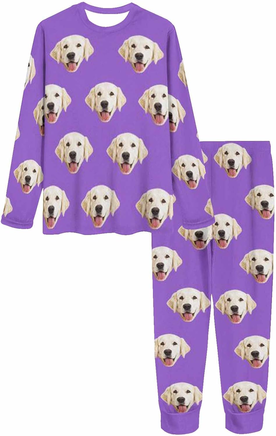 MyPupSocks Custom Face Pajamas Sets for Women, Personalized Photo Sleepwear XS-XXL