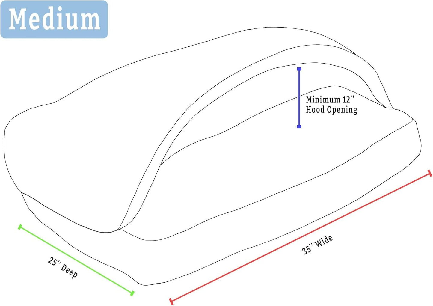 Snoozer Pet Products Rectangle Cozy Cave Dog Bed, Medium, Navy