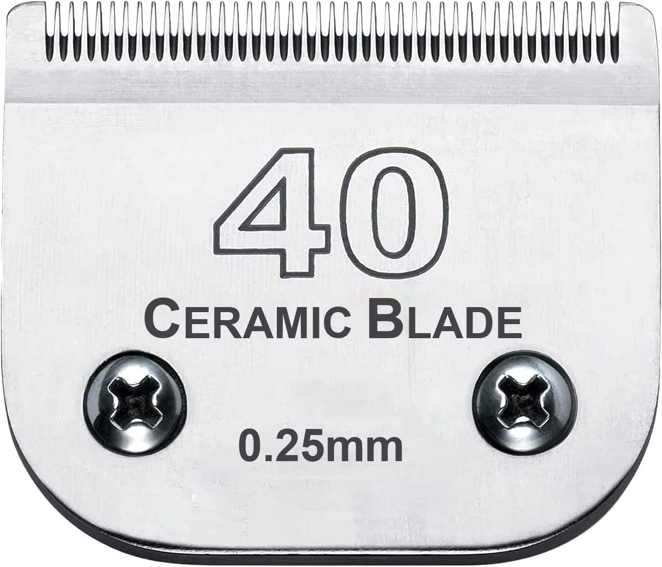 #40 Blades Dog Grooming Clipper Replacement Blades Compatible with Andis/Wahl/Oster Dog Clippers,Detachable Ceramic Blade & Stainless Steel Blade,Size #40 Cut Length 1/100"(0.25mm)