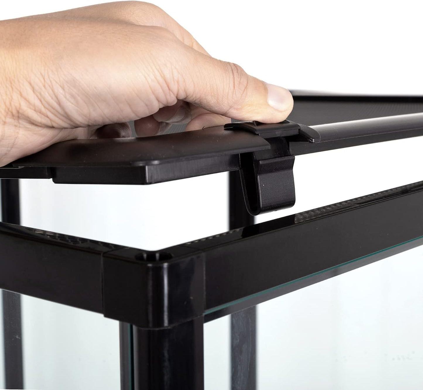 REPTI ZOO Amphibian Habitat Tank 10 Gallon, Full Vision Glass Reptile Terrarium 12" x 12" x 18", Vertical Reptile Tank with Deep Base & Top Screen Ventilation