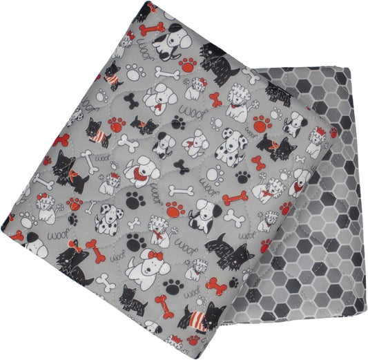 Caldwell's Pet Supply Co. 34x36 Washable Pee Pads for Dogs, Reusable Puppy Potty Mat, Whelping Rug, Waterproof Rug for Dog, Medium (Set of 2)