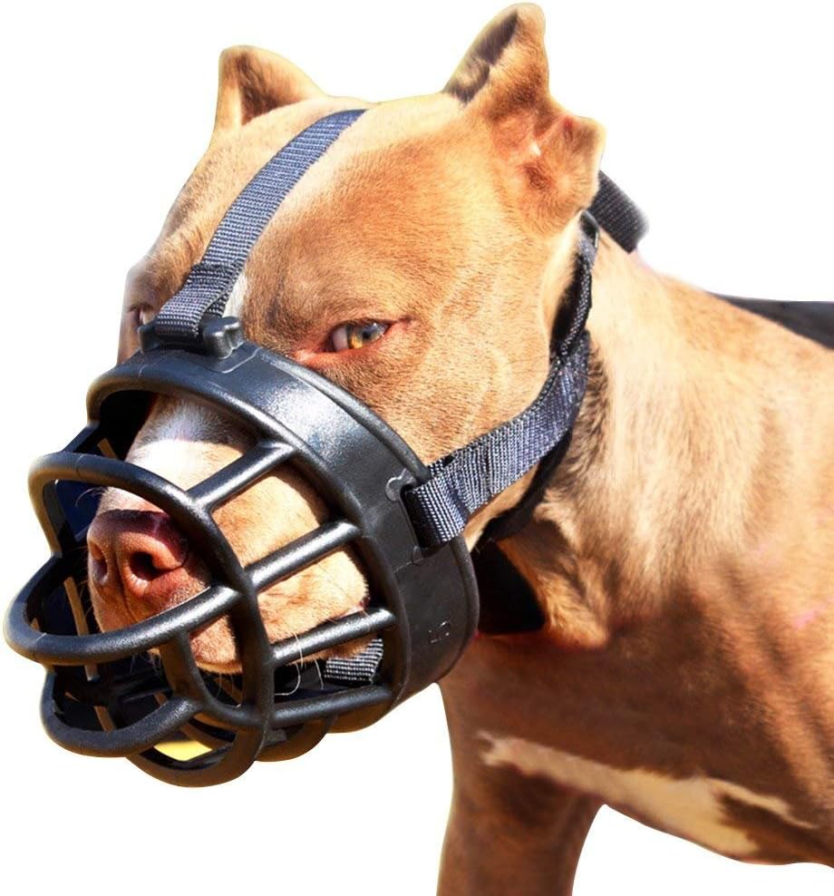 Basket Dog Muzzles-Soft Adjustable Breathable Mask Anti Biting Chewing Barking Training Dog Muzzle for Small Medium Large Dogs (Black, 6: Snout 15-17")