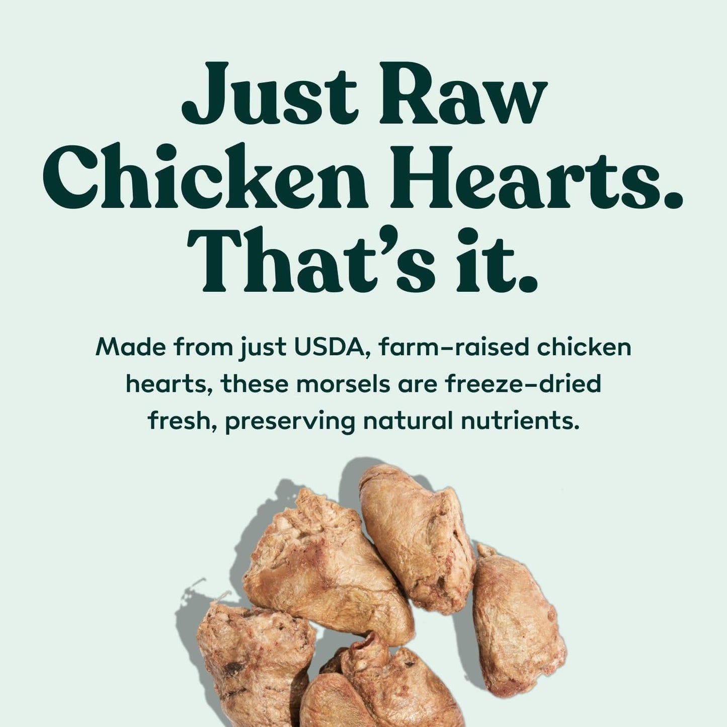 Little Hunter Freeze Dried Dog Treats - Chicken Hearts - Raw Single Ingredient Chicken Heart Dog Treats for Snacks, Training, Dog Food Toppers - All Natural, Healthy Dog & Puppy Treats, 2 oz