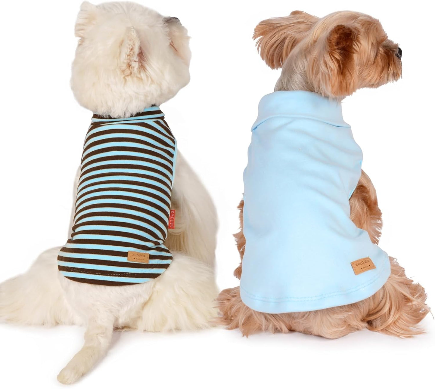 KYEESE 2Pack Dog Sweater Turtleneck Small Pets Sweaters Warm Pet Coats Soft Dachshund Clothes Pullover Pets Sweatshirt Dog Sweaters for Small Dogs Male Stretchy Dogs Clothes