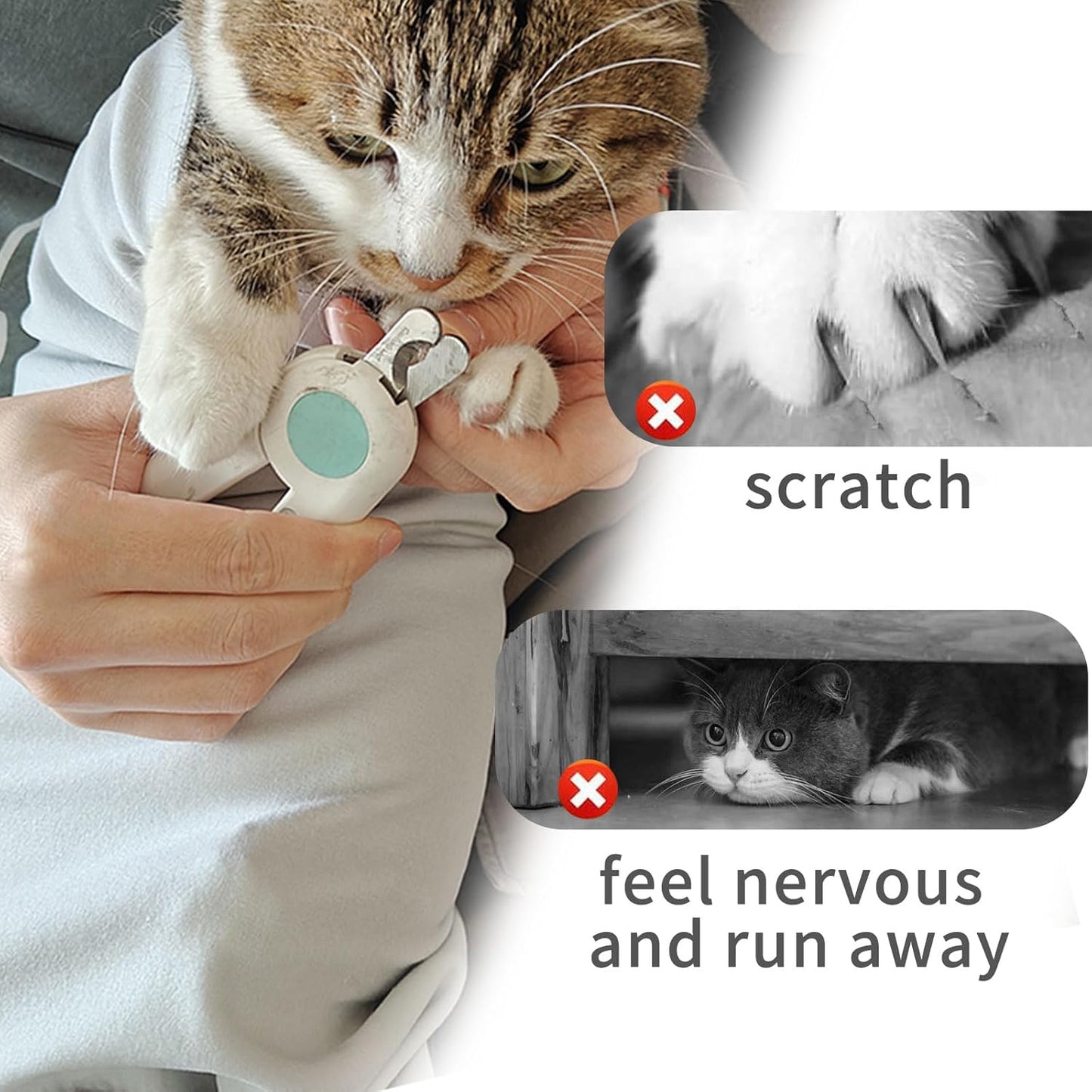 2PCS Cat Wrap for Cutting Nails, 21x21in Self-Adherent Pet Cat Grooming Wrap for Medicine, Nail Clipping, Teeth Brushing, Ear Cleaning | Anti-Escape Anti-Bite Anti-Scratch (Solid)