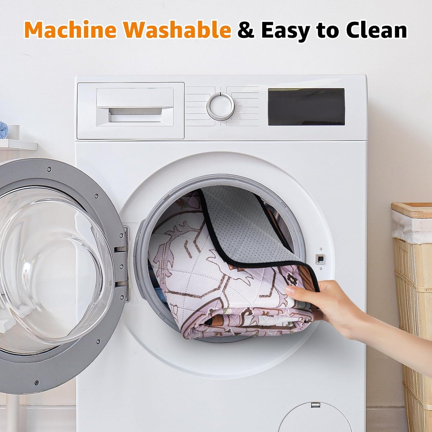 Washable Pee Pads for Dogs: 2 Pack Reusable, Waterproof & Leakproof Puppy Pad, Non-Slip Whelping & Potty Training for Floor, Playpen, Crate, Couch, 18x24