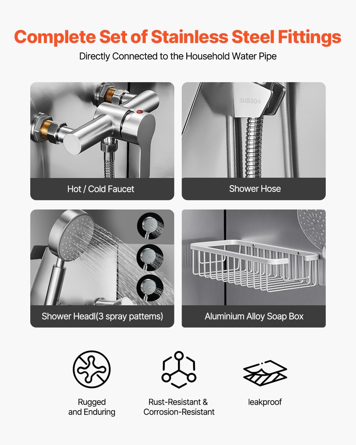 VEVOR Stainless Steel Dog Washing Station, 50 inch Pet Grooming Tub w/Ramp, PE Water Filter Board, Faucet & Showerhead & Soap Holder Dog Bathtub for Large & Medium & Small Pets (Left Door)