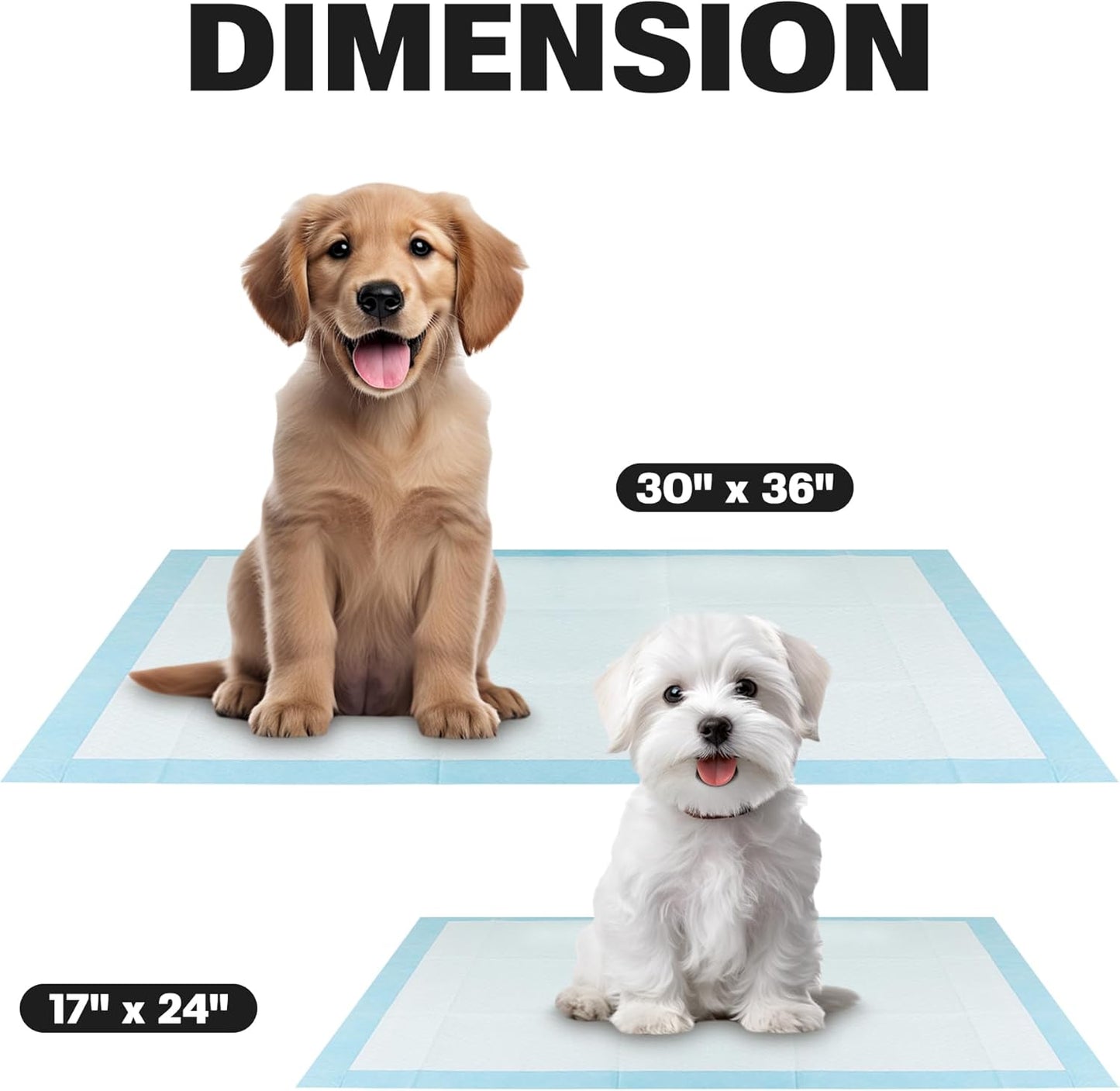 BV XXL Puppy Pads 20 Count 30" x 36" - Leak-Proof Pee Pads for Dogs with 6-Layer Design, Rapid Dry Sheet & Attractant - Dog Pad Extra Large with Odor Control - Perfect for Big Dogs & Indoor Use