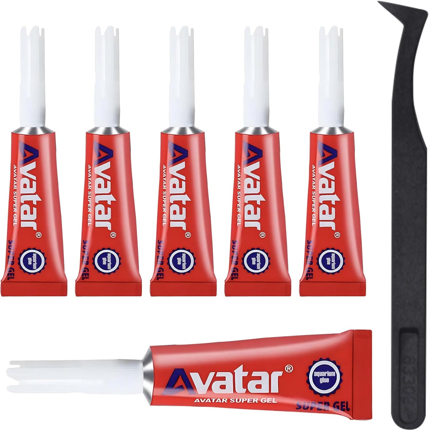 6 PCS Aquarium Glue,Aquarium Aquascape Aquatic Plants Coral Glue，Safe and Quick-Drying ，Reef Glue Suitable for Aquatic Plants, Moss, Coral, Stones, Shells，Fresh Water and Salt Water All Can Be Used