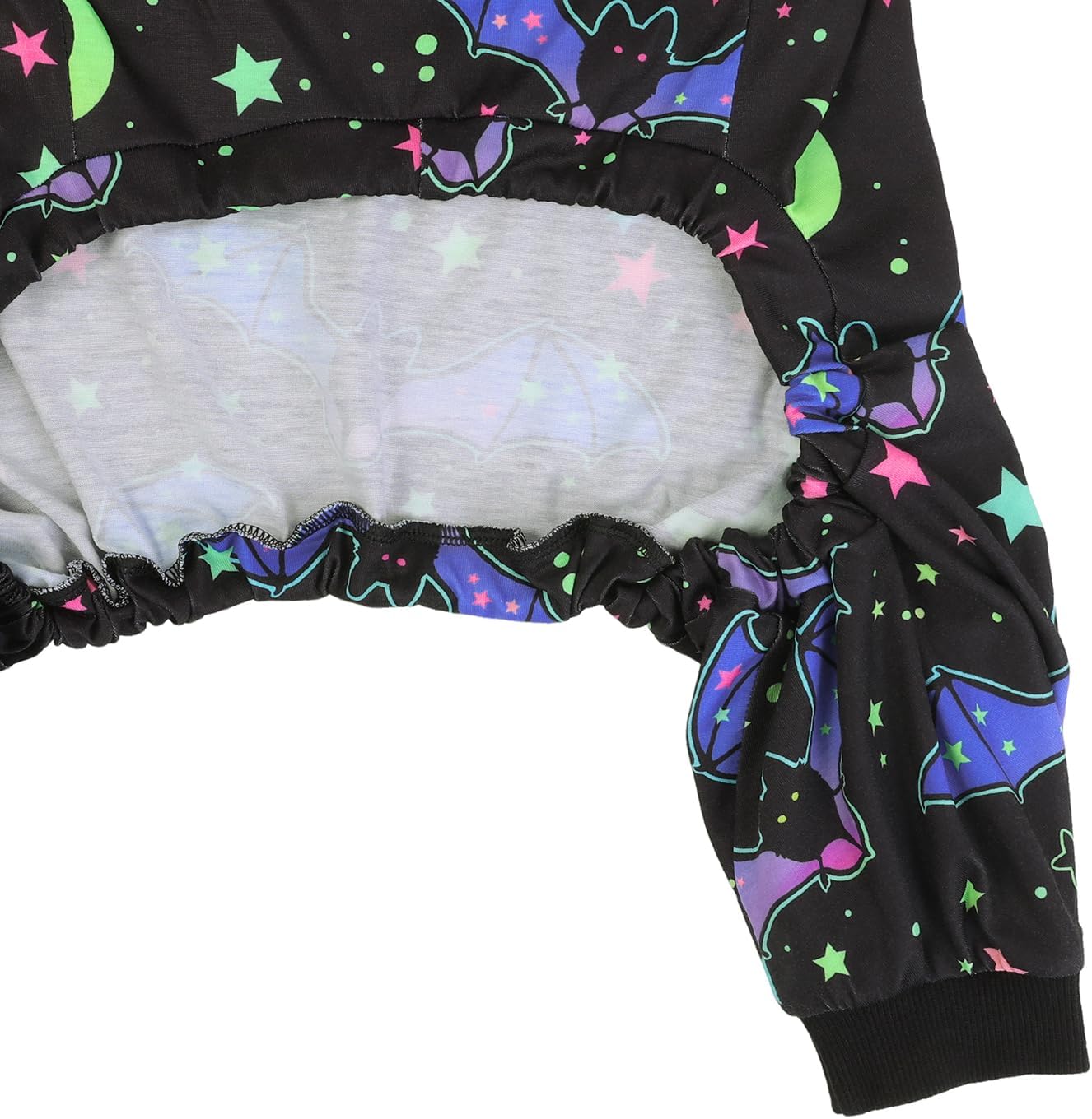 HDE Dog Pajamas One Piece Jumpsuit Lightweight Dog PJs Shirt for M-3XL Dogs Starry Bats - M