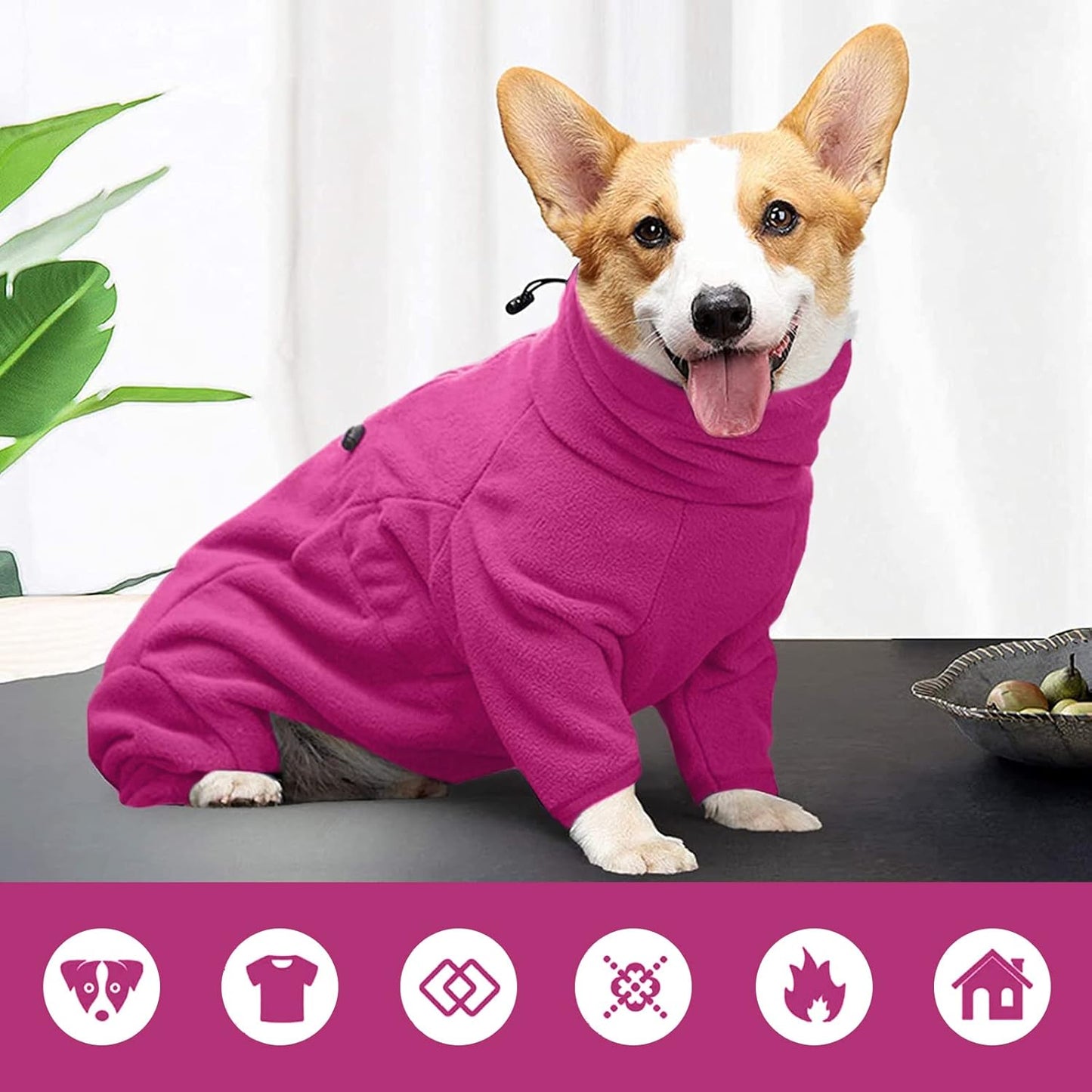 ROZKITCH Medium Dog Clothes, Pet Windproof Warm Cold Weather Jacket Vest Cozy Jumpsuit Apparel Outfit Clothes for Small Medium Large Dog Walking Hiking Sleep Pink M