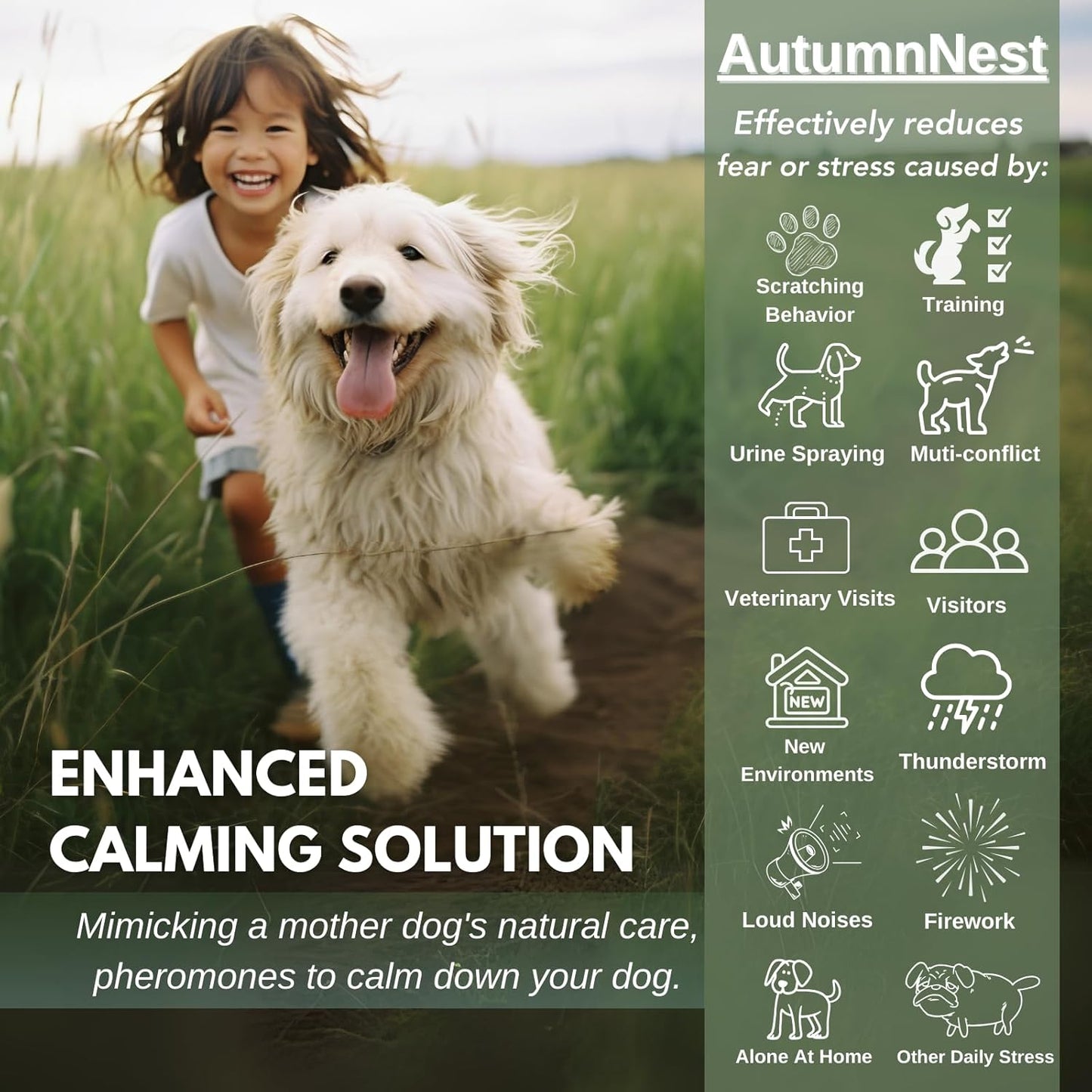 Dog Pheromone Calming Diffuser Kit, Pet Diffuser Kit (2 Plug-in + 4 Packs 48ml Refill) for Stress Support, Helps Reduce Barking & Aggression, 120 Day Supply (Non-Toxic, Safe & Inedible)