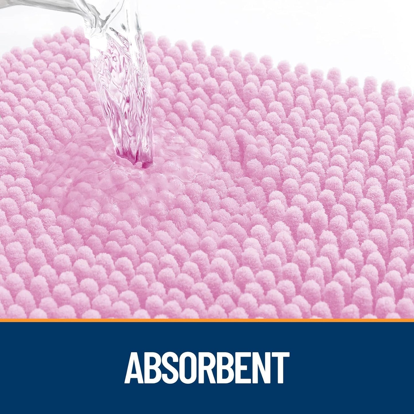 OLANLY Dog Door Mat for Muddy Paws 48x30, Absorbs Moisture and Dirt, Absorbent Non-Slip Washable Doormat, Quick Dry Chenille Mud Mat for Dogs, Entry Indoor Entryway Carpet for Inside Floor, Pink