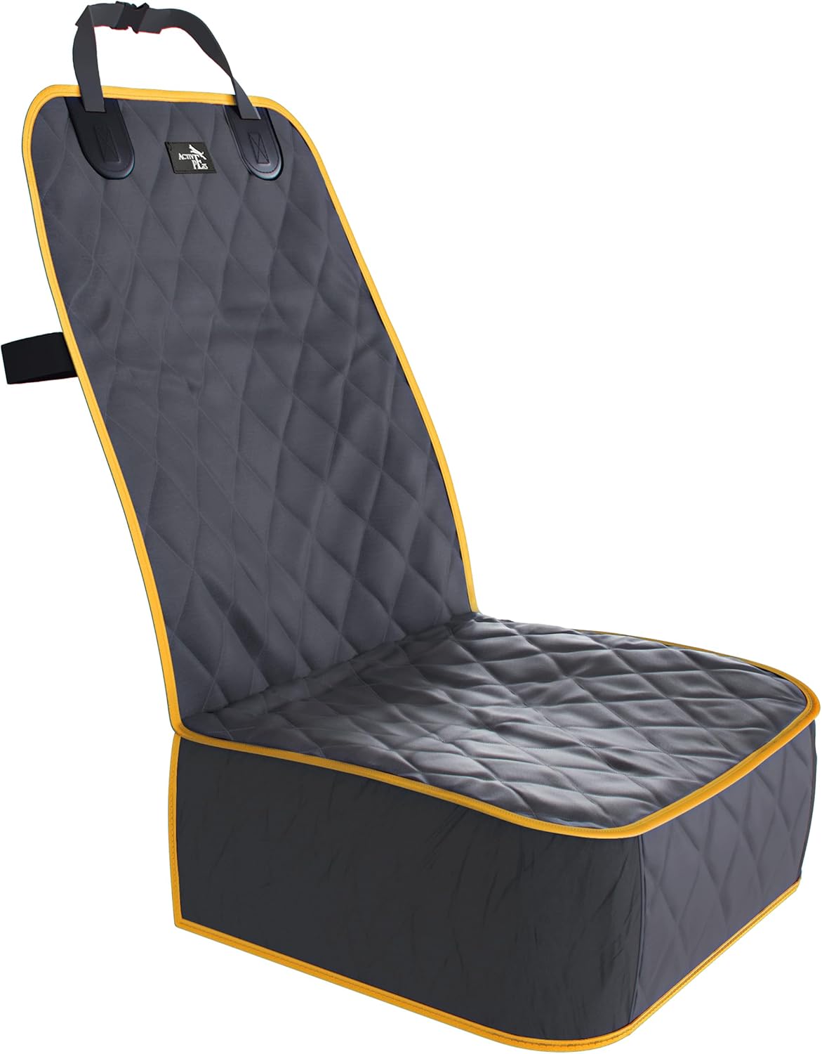 Active Pets Dog Car Seat Cover, Waterproof Front Seat Protector for SUV Truck Sedan, Pet Safety Travel Comfort System with Universal Fit, Orange