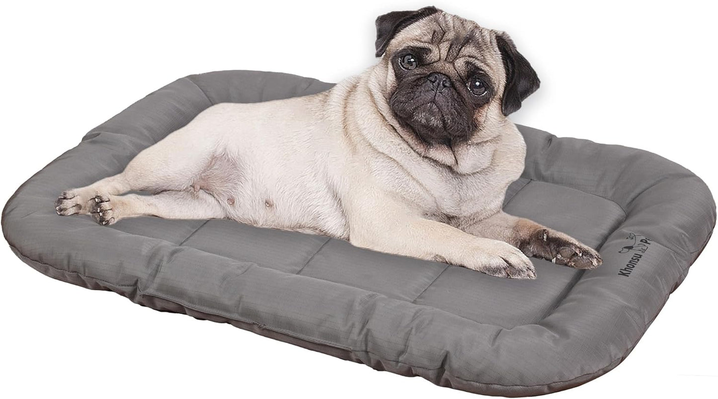 KHONSU PET Durable Dog Bed Tough and Tear Proof Dog Crate Bed, 800lbs Tear Strength PVC-Backed Waterproof Ped Bed Mat Indoor & Outdoor Use for Dogs up to 25 lbs