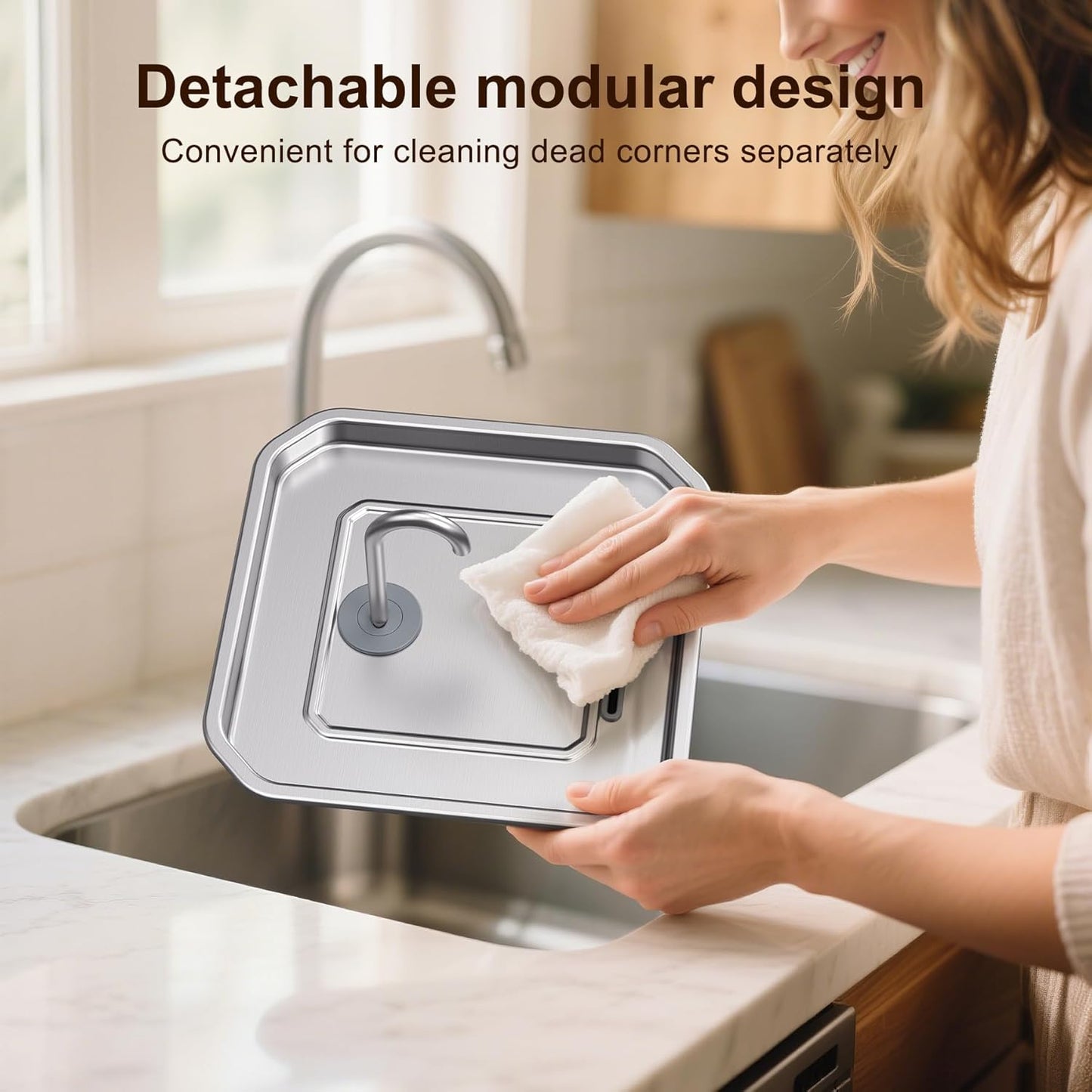 Stainless Steel Cat Water Fountain, 4L/135oz Automatic Circulation pet Water Dispenser, Quiet cat Bowl Water Dispenser, Suitable for Cats, Dogs and Multiple Pets. (Pet Fountain+2 Filters+2 Sponges)