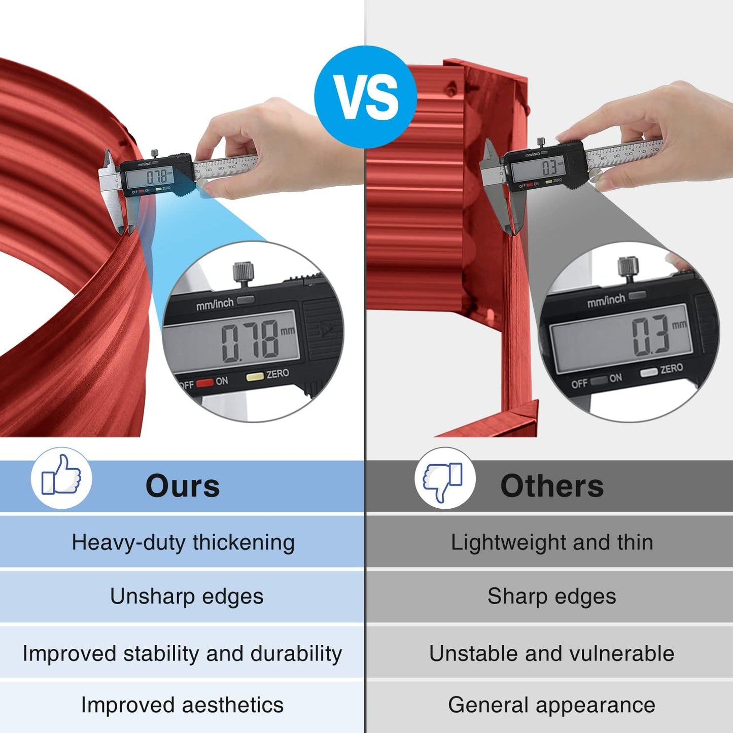 Land Guard Galvanized Raised Garden Bed Kit, Planter Boxes Outdoor, Oval Large Metal Beds for Vegetables(Brown)……