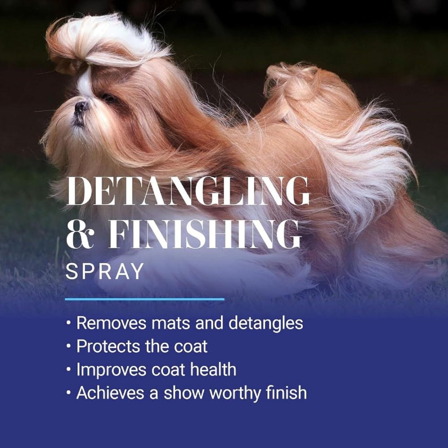 Chris Christensen Ice on Ice Detangler and Finishing Dog Spray, Groom Like a Professional, Ready to Use, Helps Brush/Comb Glide Through Coat, Conditions, No Residue, All Coat Types, Made in USA, 16 oz