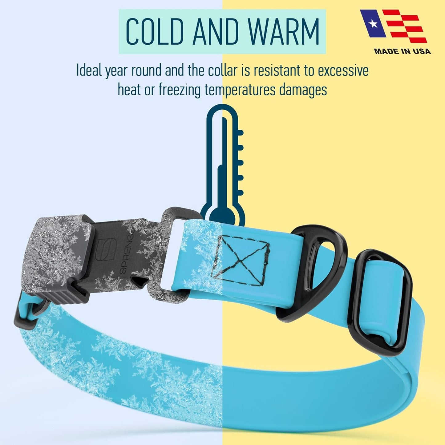 Dogline Biothane Waterproof Dog Collar with Herm Sprenger Black Stainless Steel Quick Release Buckle – Heavy Duty Tactical Durable Collar for Dogs – Comfortable and Safe Pet Collar, W 3/4" L 12-19"