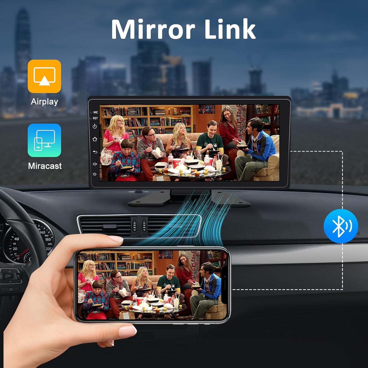 5 Channel Backup Camera System,Carplay & Android Auto,GPS Navigation, Touchable 11 inch Monitor with Loop Recording DVR car Stereo,1080P Rearview Camera for RV/Truck/Trailer Pickup,128GB Card