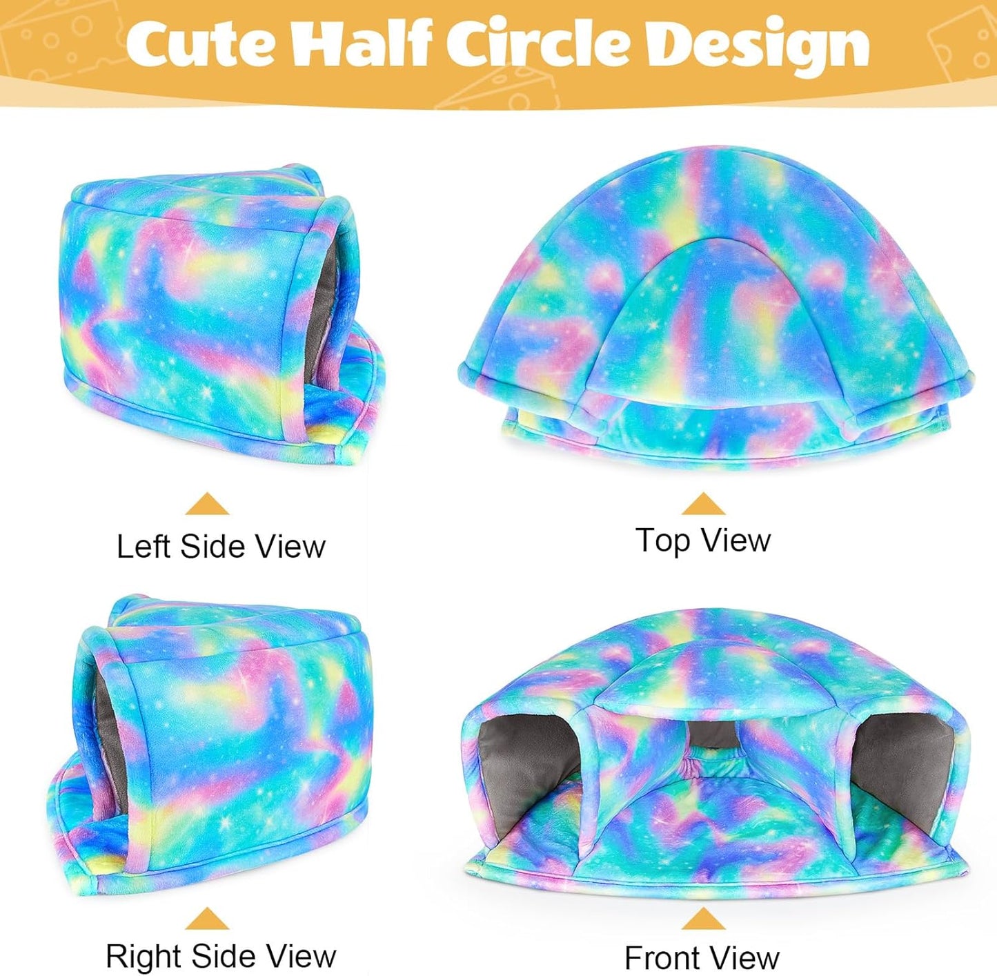 Unicorn Catcher Guinea Pig Hideout Large Guinea Pig Bed Cozy Guinea Pig House Warm Guinea Pig Tunnel Washable Guinea Pig Accessories for Small Pet Hamster/Chinchilla/Bunny