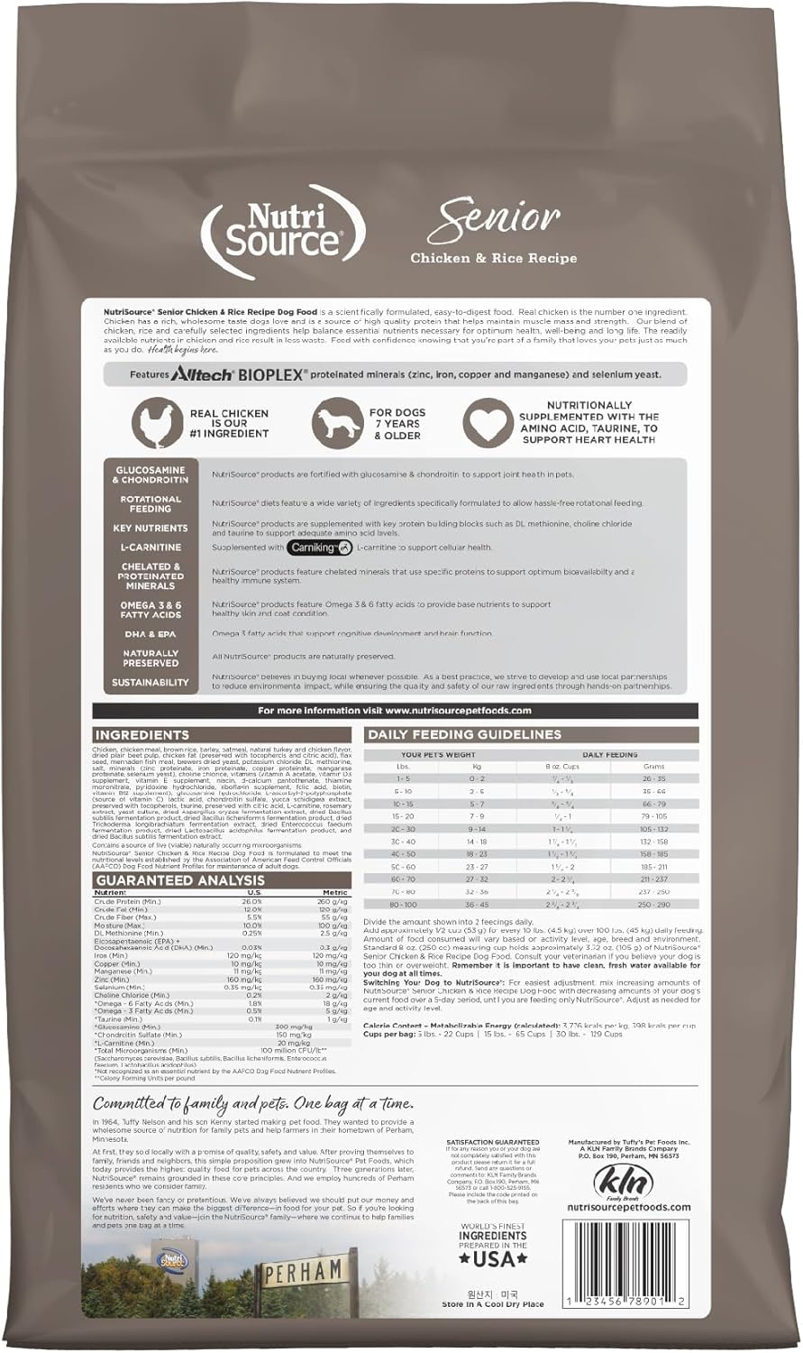 Tuffy'S Pet Food 26503 Nutrisource Senior Dog Food (1 Pack)