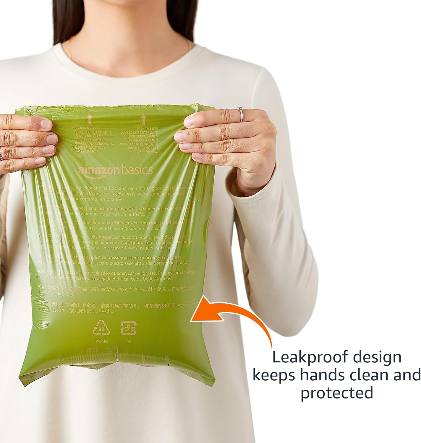 Amazon Basics Dog Poop Bags with Dispenser, 540 Count, Enhanced for Guaranteed Leakproof, Lavender Scented, Includes Leash Clip