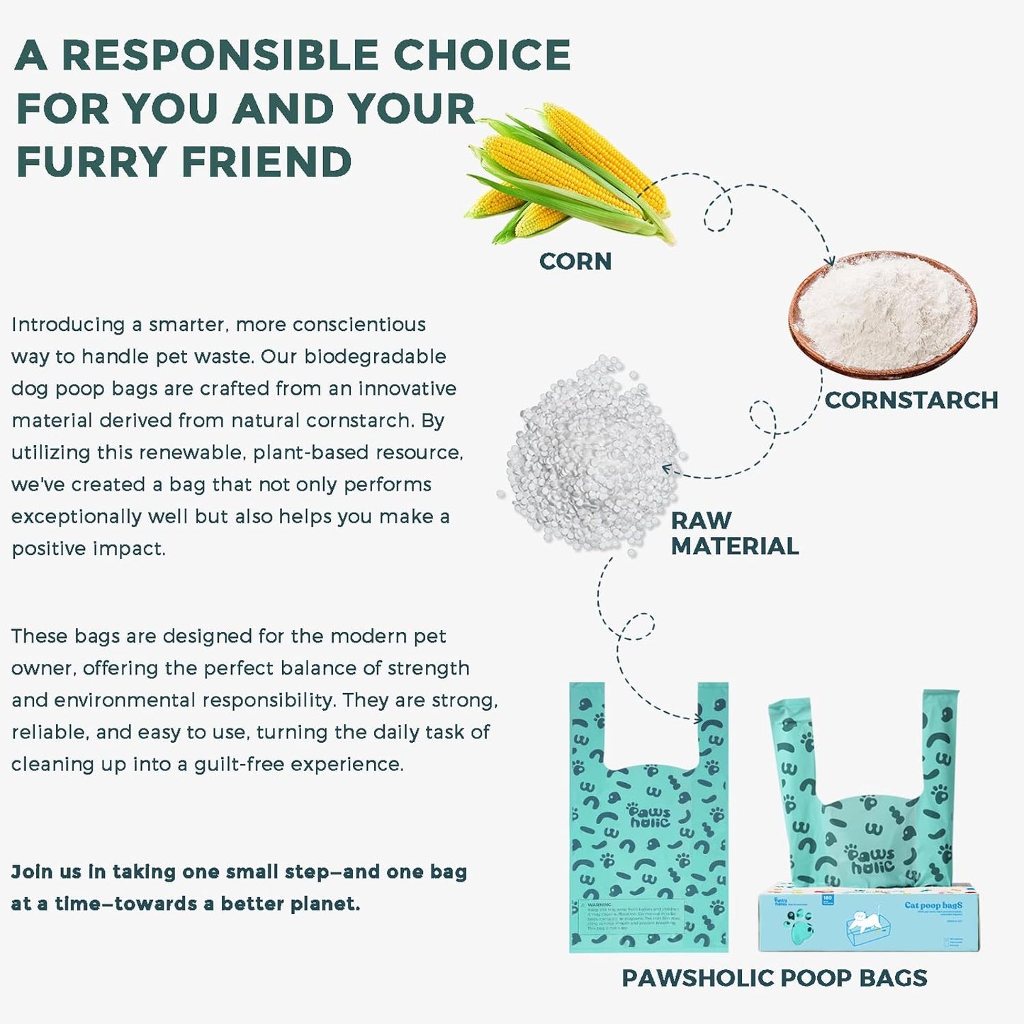 Cat Litter Bags and Dog Poop Bags with Handle, 180 Counts, Cornstarch Based Extra-Thick&100% Leak Proof,Pet Waste Bag for Kitty and Doggie (Lavender Scented)