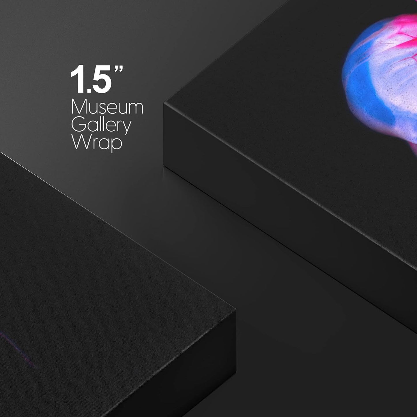 wall26 Canvas Print Wall Art Vibrant Purple Pink Jellyish Dark Ocean Nature Animals Photography Realism Rustic Scenic Landscape Wilderness Earth Colorful for Living Room, Bedroom, Office - 24"x36"