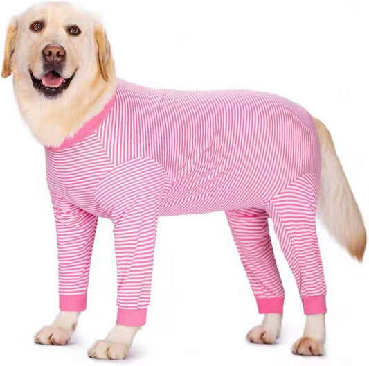 Yeapeeto Dog Onesie Surgery Recovery Suit for Large Medium Bodysuit Dogs Pajamas PJS Full Body for Shedding, Prevent Licking, Wound Protection, Cone Alternative (6X-Large (Pack of 1), Pink)