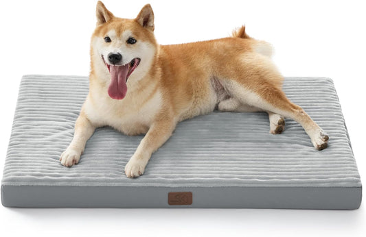Bedsure Dog Beds Large Sized Dog- Orthopedic Pet Beds with Removable Machine Washable Cover, Egg Crate Foam Puppy Pad, Suitable for Pet Up to 50 lbs, 35"x22"