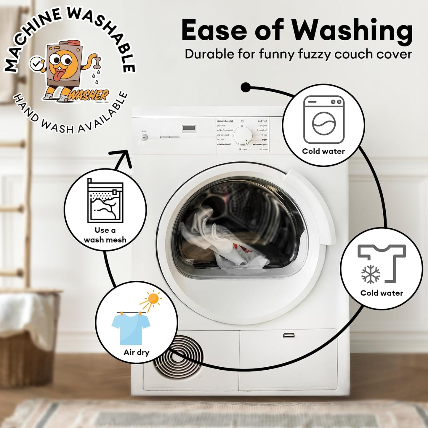 FUNNY FUZZY Pet Couch Cover for Sofa, Calming Dog Bed for Couch, Fluffy Plush Dog Couch Mat for Furniture Protector for Large Medium Small Dogs and Cats, Pink