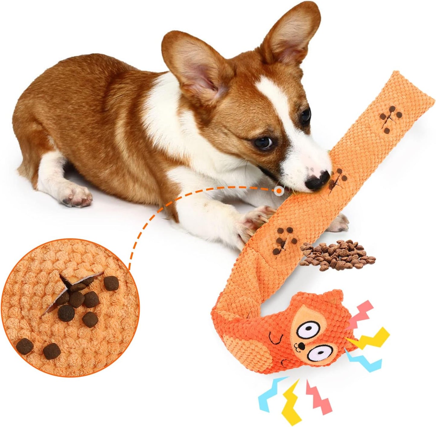 Squeak Dog Puzzle Toys IQ Training, Snuffle Toys Foraging Instinct Puppy Toys