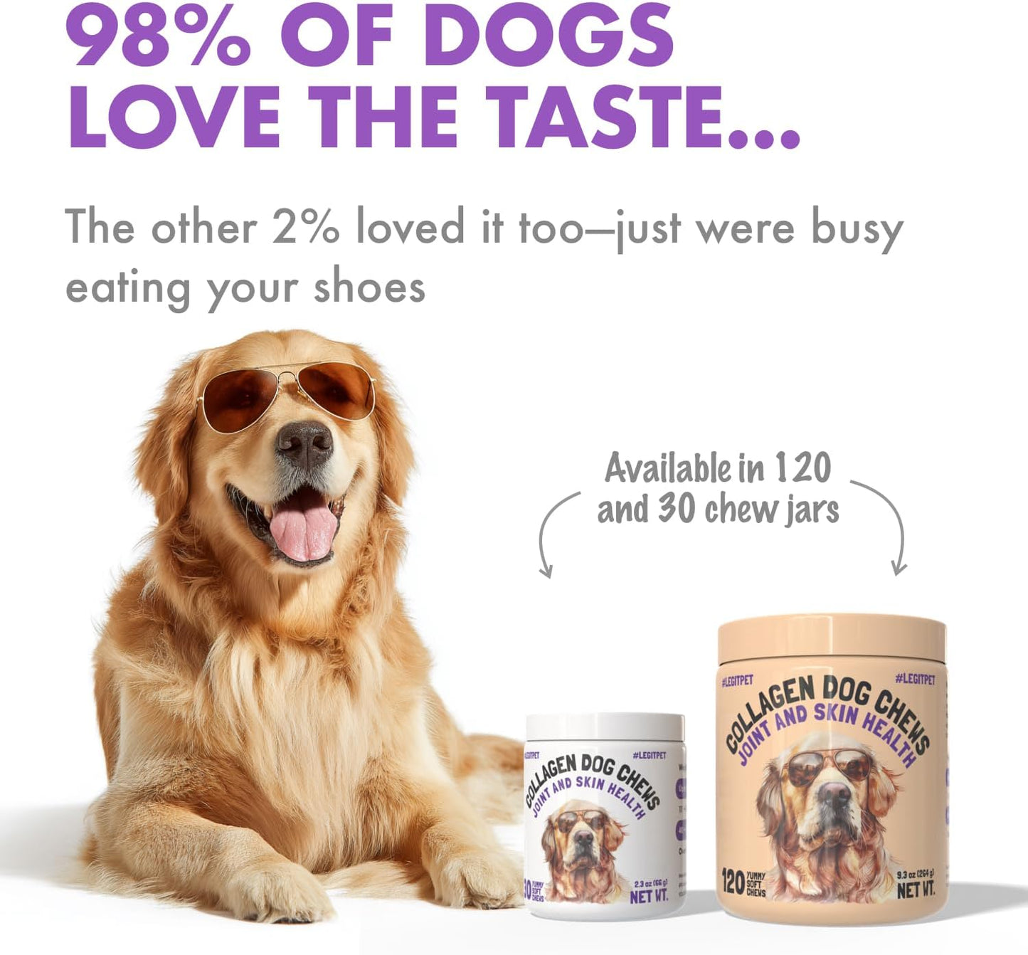 Collagen Dog Chews for Joint & Skin Health 30 Soft Chews All Breeds Mobility, Cartilage Repair & Pain Relief Hip & Joint Skin Coat Anti-inflammatory Support Eggshell Membrane Senior & Adult Dogs