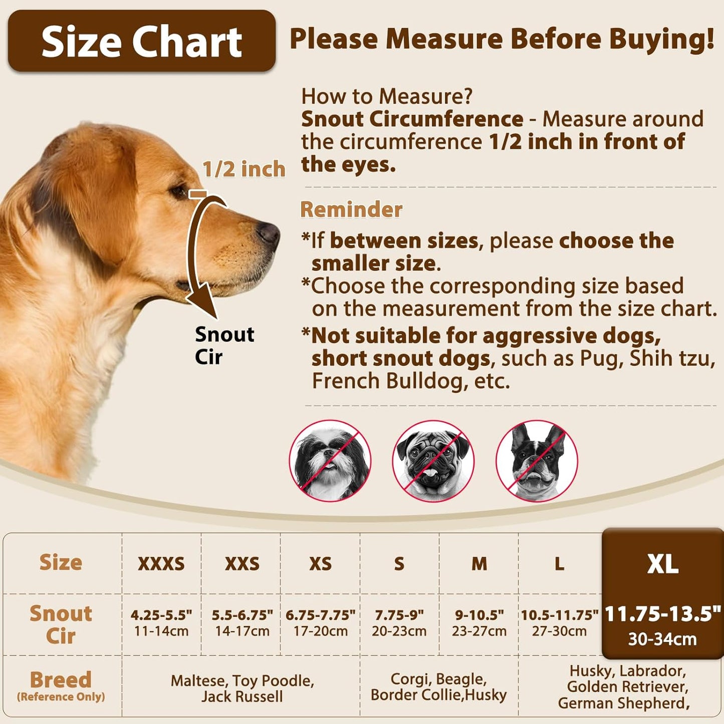 Crazy Felix Nylon Dog Muzzle for Small Medium Large Dogs Poodle Labrador Golden Retriever Doberman, Air Mesh Breathable and Drinkable Pet Muzzle for Anti-Biting Chewing Scavenging(Black,XL)