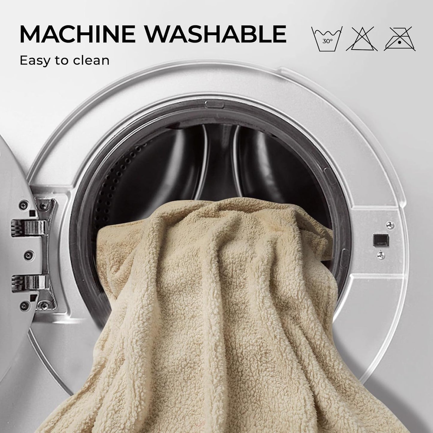 Luciphia 1 Pack 3 Calming Dog Blanket Fluffy Premium Fleece Pet Blankets Soft Sherpa Throw for Dogs Puppy Cat Grey/Beige/HazeBlue Medium (30" x20")