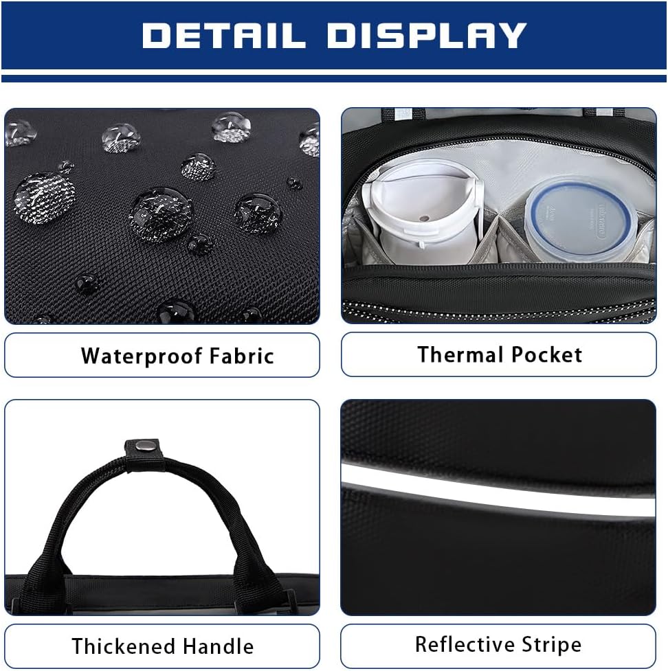 Dog Travel Bag, Airline Approved Pet Supplies Backpack, Dog Travel Backpack Accessories Set with 2 Silicone Collapsible Bowls and 1 Leash Clip for Camping, Road Trips & Weekends Away（Black）