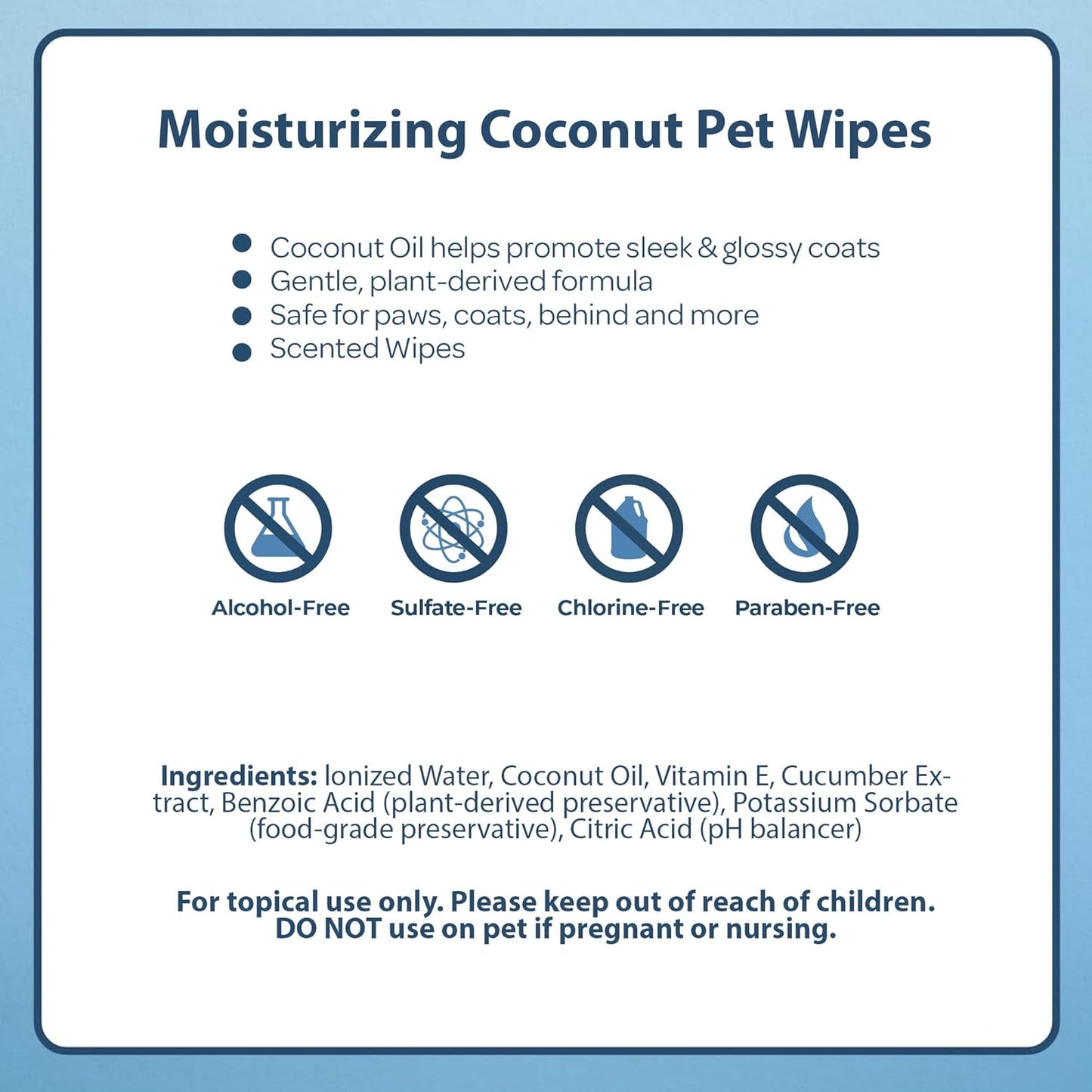 Best Pet Supplies Pet Wipes for Dogs - Dog Wipes Cleaning Deodorizing, for Coats, Ears, Paws - Moisturizing, Coconut, 100 Count
