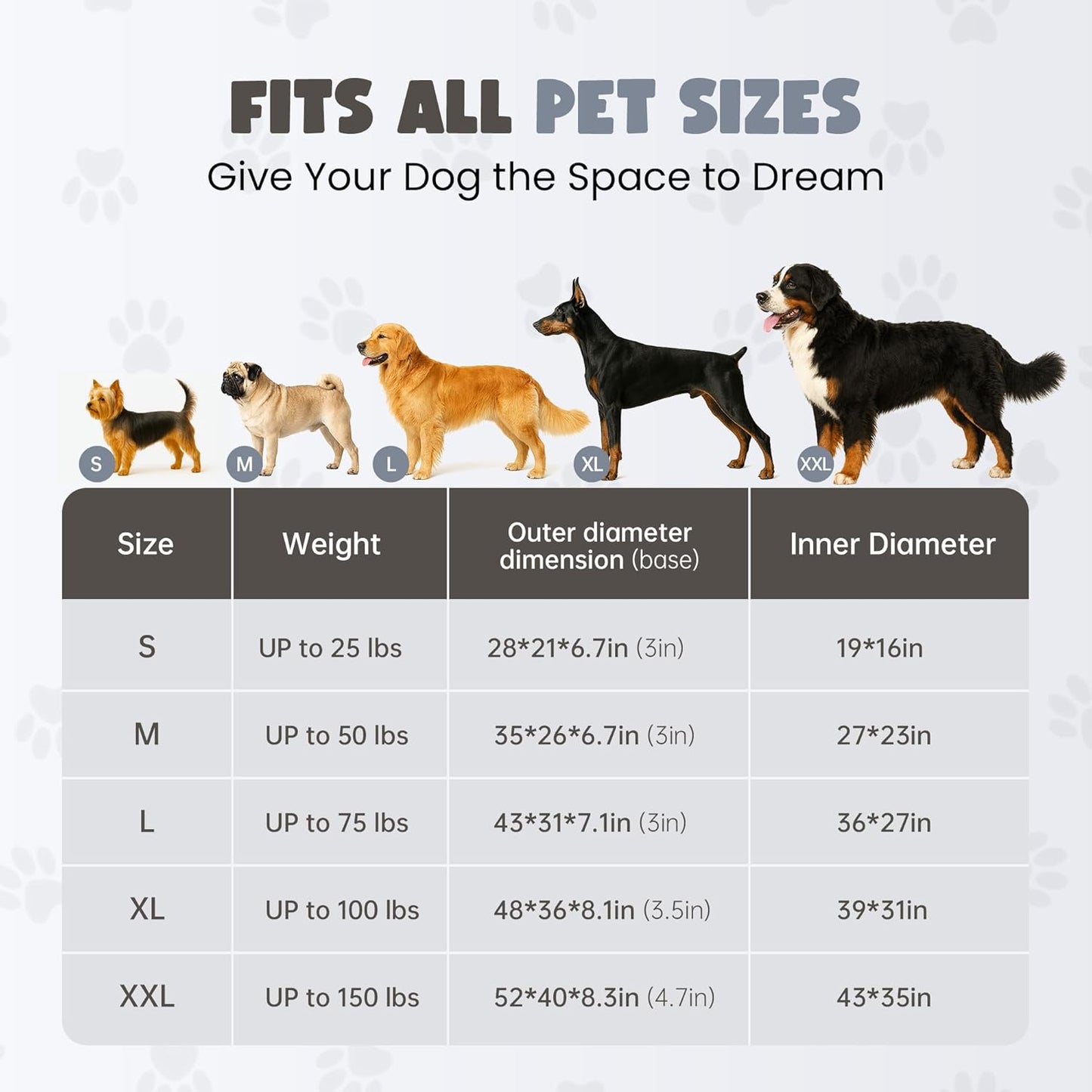 Orthopedic Dog Bed for Large Dogs, Egg Crate Memory Foam Fur Sofa with Comfortable Sides, Soft and Big Dog Couch Bed with Washable Removable Cover and Non-Slip Oval Bottom, 43" Grey