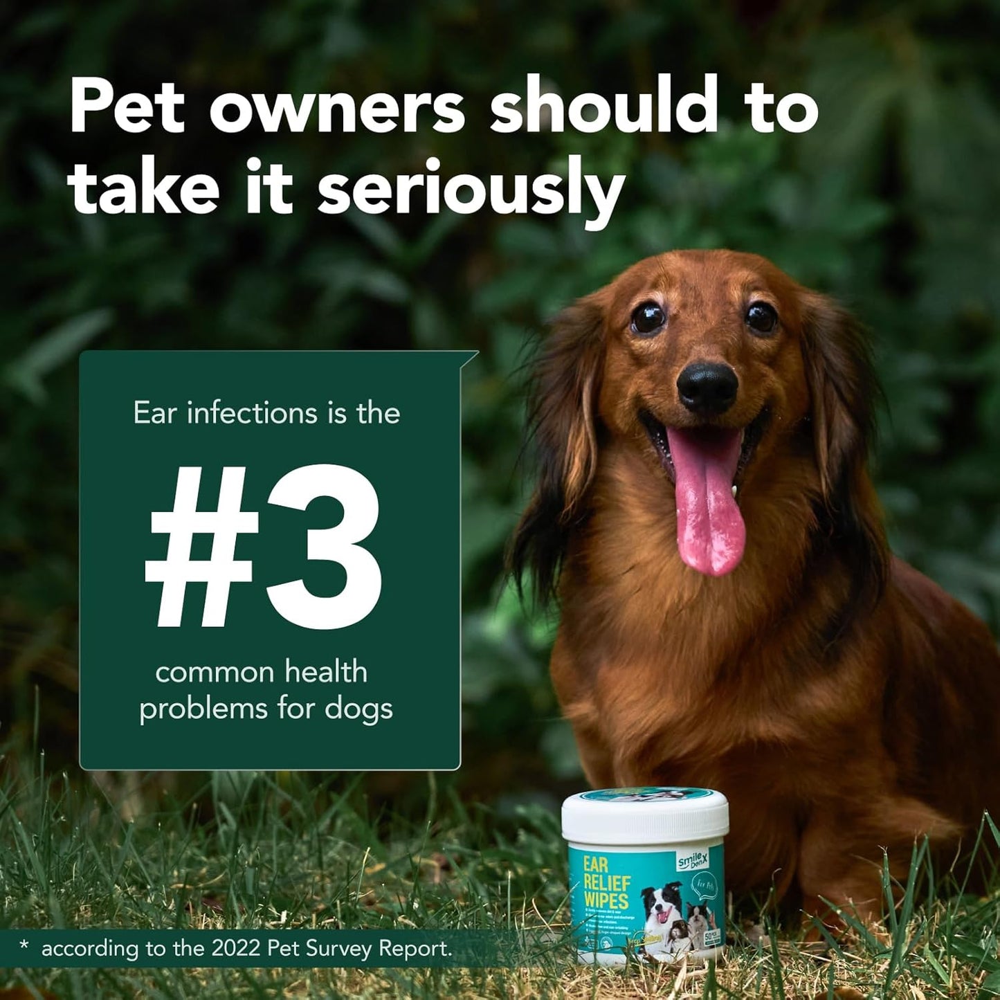 Dog Ear Cleaner Wipes, Dog Ear Infection Treatment, Dog Ear Cleaner, Fast Relief from Ear Itching and Inflammation, Cat Ear Wipes, Gently Remove Ear Wax Debris and Smelly (50 Pcs, Unscented)