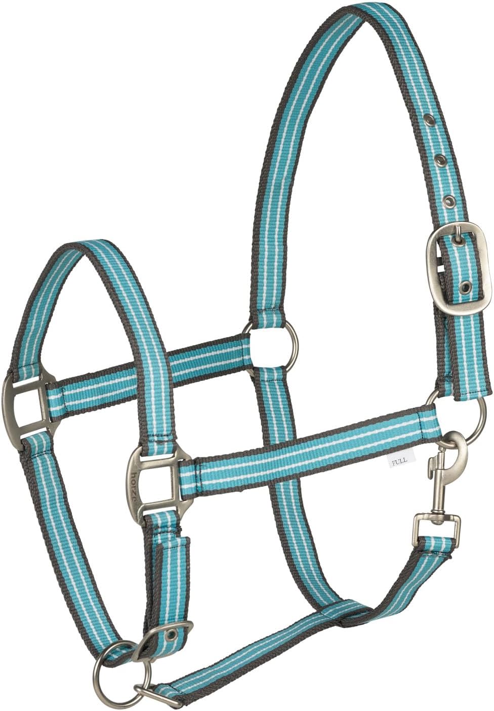 HORZE Adepto Adjustable Horse Halter | Soft, Durable Polyester - Canal Blue - Cob