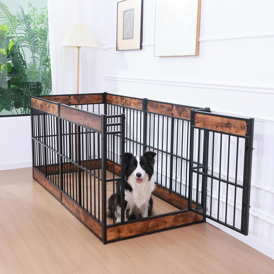 Dog Playpen, 31.5" Height Dog Pen Indoor, Heavy Duty, Safe and Sturdy, Furniture Style Puppy Pen