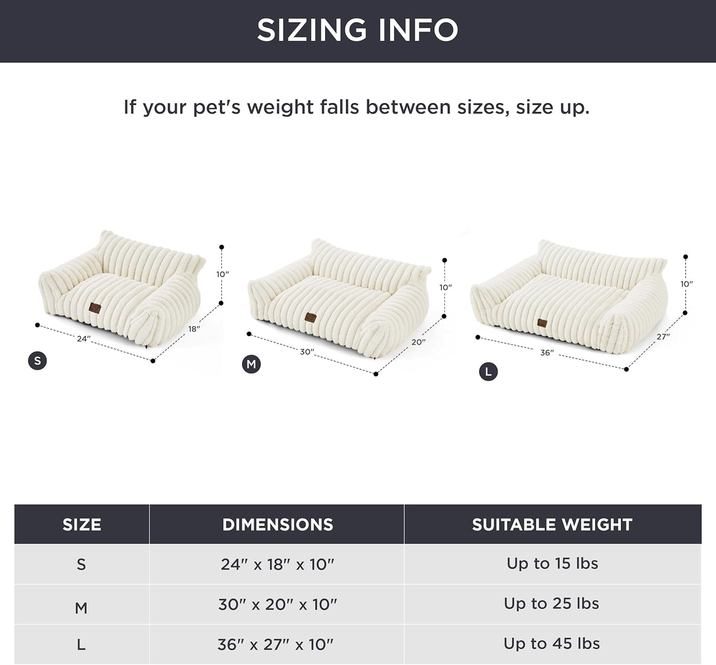 Bedsure Cute Cat Couch for Pets - Fluffy Dog Bed Medium Size Dog with Premium Soft Corduroy Fleece, Pet Sofa with Removable Washable Cover, Supportive Couch Bed for Small Medium Dogs, 30inch, Cream