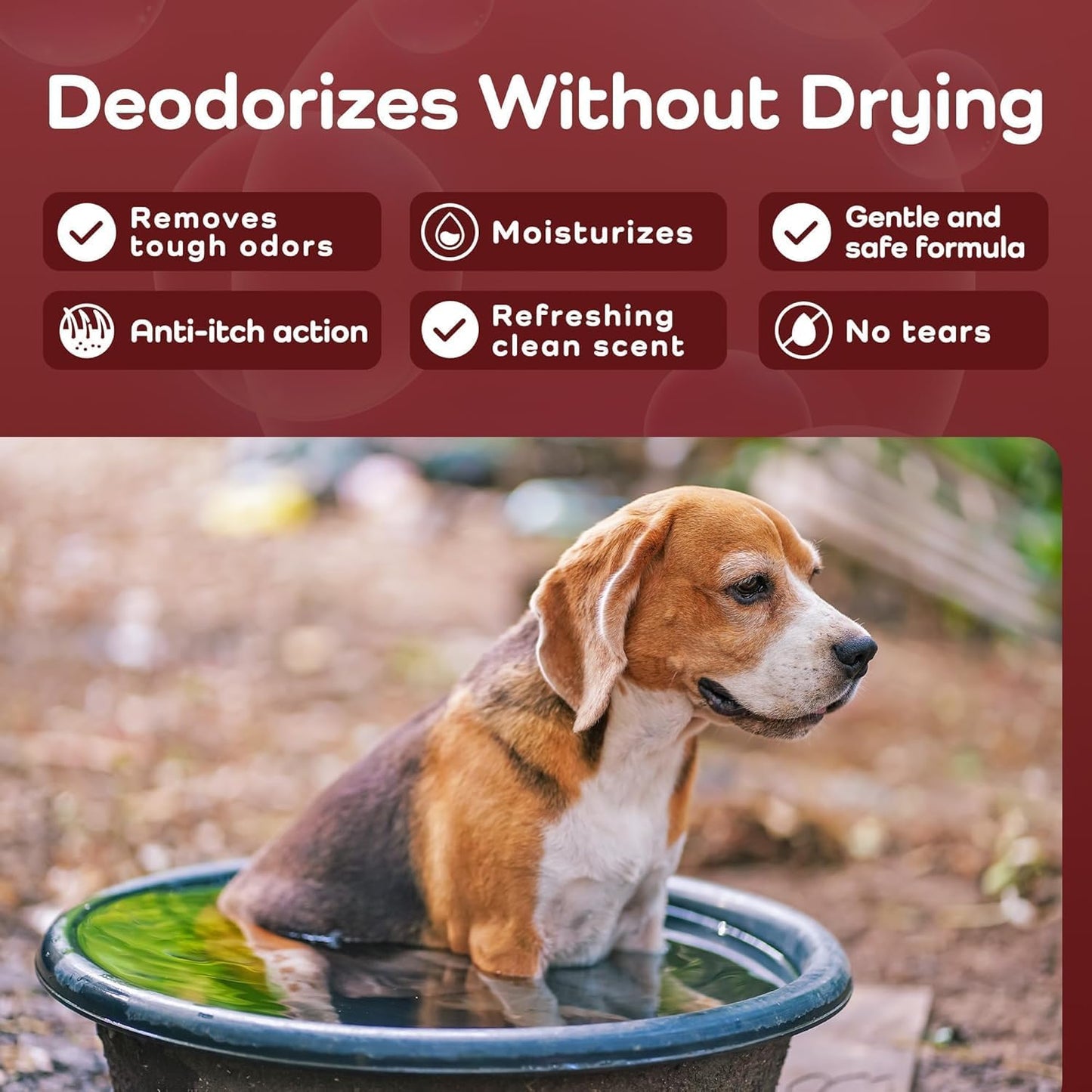 Argan Oil Coat Nourish Dog Shampoo - Deodorizing Dog Shampoo with Chamomile - Great for Beagle, Short Coats & Sensitive Skin - Hypoallergenic Light moisturizing with Gentle cleansers.