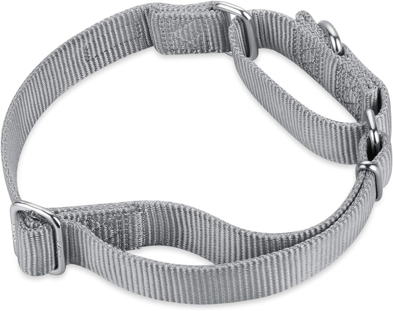 Hyhug Pets Premium Upgraded Heavy Duty Nylon Anti-Escape Martingale Collar for Large Boy and Girl Dogs Comfy and Safe - Professional Training, Daily Use Walking. (Large, Sleet Gray)