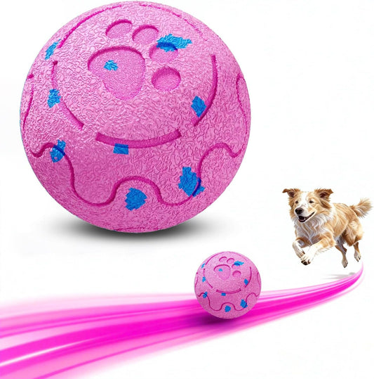 Dog Balls: Interactive Dog Ball, Self-Moving Dog Toy with Auto-Rolling & Bouncing, E-TPU Material, IP54 Waterproof, Motion-Activated, for Small/Medium/Large Dogs (Pink)